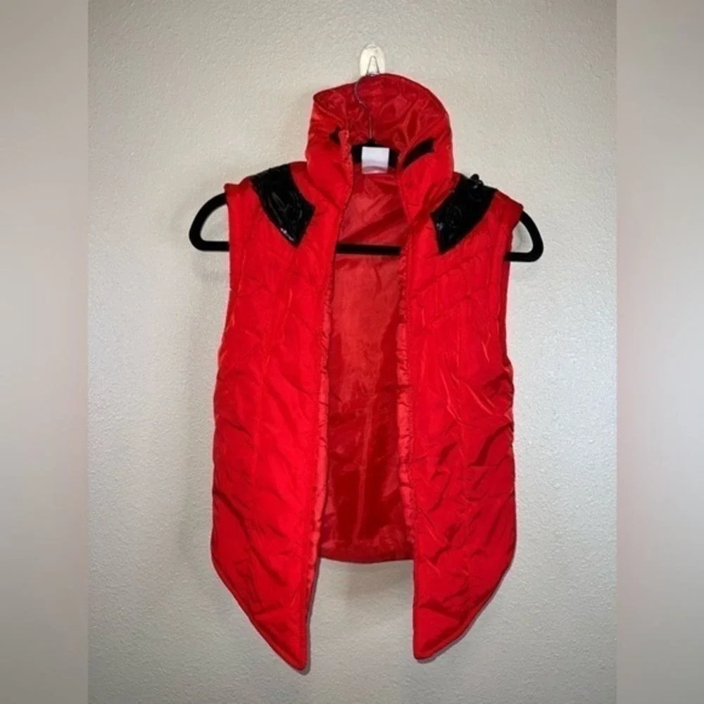 FORTNITE Red Childs Puffer Vest with spikes Size xl Medium Boy Girl Spirit